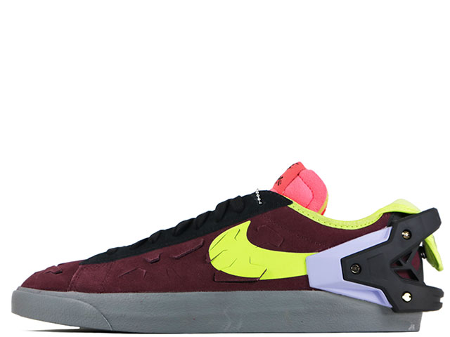 NIKE BLAZER LOW/ACRNM DN2067-600ナイキ ブレイザー ロー "アクロニウム" ナイト マルーン/レモン ヴェノム-ブラックNIGHT MAROON/LEMON VENOM-BLACK