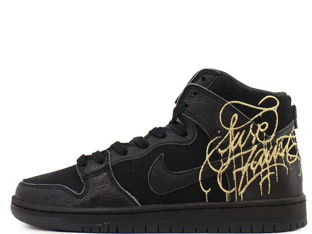 NIKE SB DUNK HIGH PRO QS DH7755-001ナイキ スケートボーディング ダンク ハイ プロ クイックストライク "ファウスト" ブラック/メタリック ゴールド"FAUST"BLACK/BLACK-METALIC GOLD