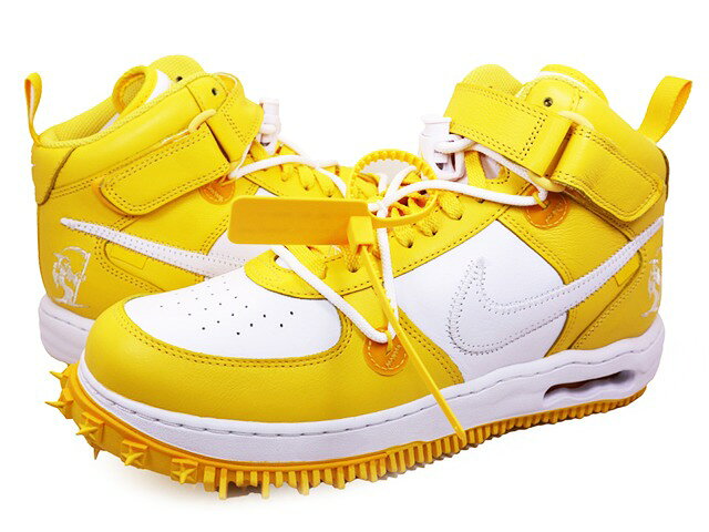 NIKE AIR FORCE 1 MID SP LTHR DR0500-101ナイキ エアフォース 1 ミッド SP "オフ-ホワイト/ヴァージル・アブロー" ホワイト/ホワイト-バーシティー メイズ "OFF-WHITE"WHITE/WHITE-VARSITY MAIZE