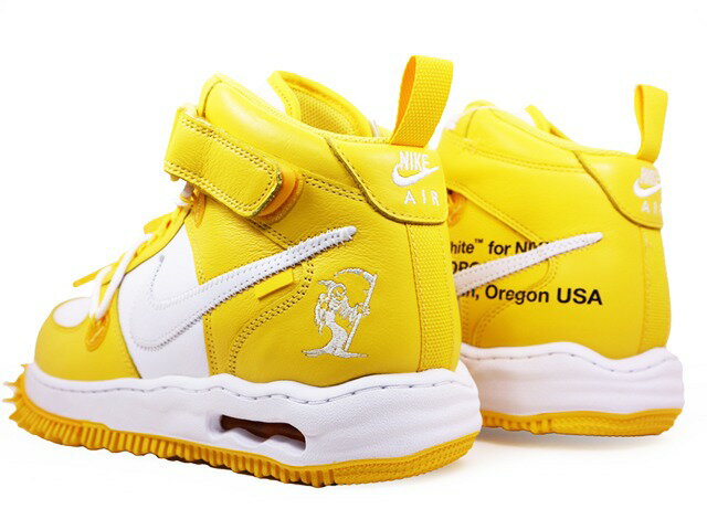 NIKE AIR FORCE 1 MID SP LTHR DR0500-101ナイキ エアフォース 1 ミッド SP "オフ-ホワイト/ヴァージル・アブロー" ホワイト/ホワイト-バーシティー メイズ "OFF-WHITE"WHITE/WHITE-VARSITY MAIZE