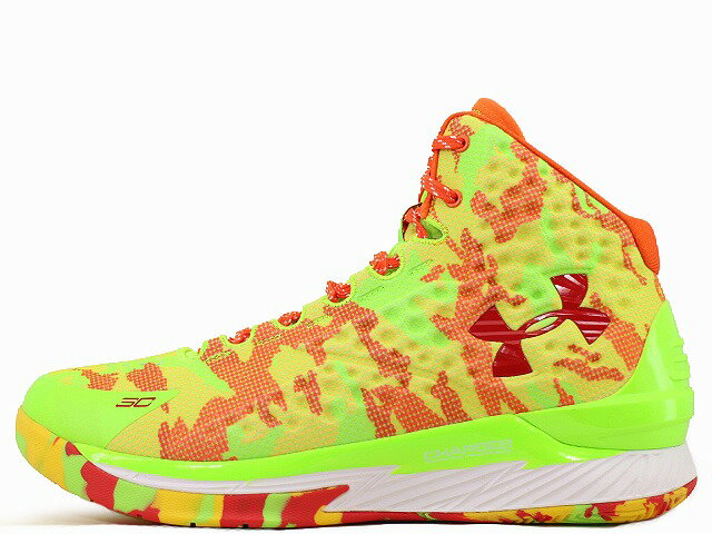 UNDER ARMOUR CURRY 1 SPK 3026196-300アンダーアーマー カリー 1 ステファン・カリー グリーン/オレンジ/レッドGREEN/TEAM ORANGE/RED