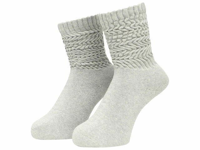 【SOCKS】WHIMSY LOOSE GUAGE RIB SOCKS ウィムジー ルーズゲージ リブ ソックス グレー 靴下