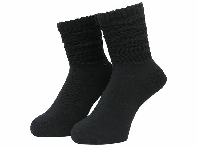 【SOCKS】WHIMSY LOOSE GUAGE RIB SOCKS ウィムジー ルーズゲージ リブ ソックス ブラック 黒 靴下