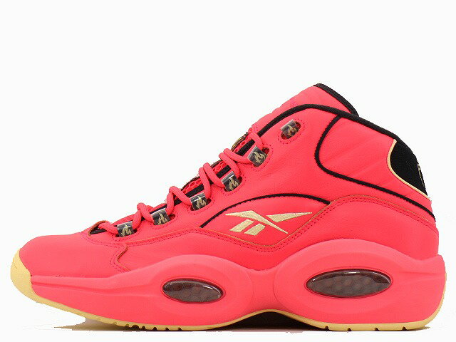 【バスケットボールシューズ】REEBOK QUESTION MID FZ1357リーボック クラシック クエスチョン ミッド アレン アイバーソン/ホットワンズ ネオンチェリー/ブラック/イエローフィラメント HOT ONES NEON CHERRY/BLACK/YELLOW FILAMENT