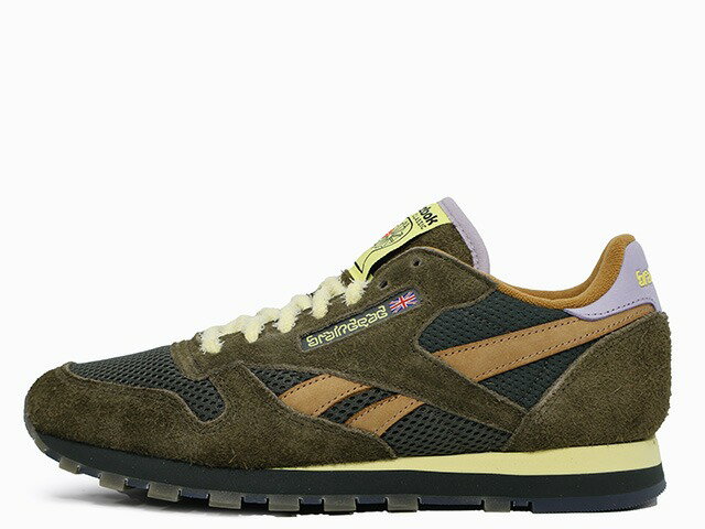 REEBOK CL LEATHER MU FY0832リーボック クラシック レザー MU "ブレイン デッド" レザー モス/ソフトキャメル/フィルタードイエロー"BRAIN DEAD"MOSS/SOFCAM/FIL YEL