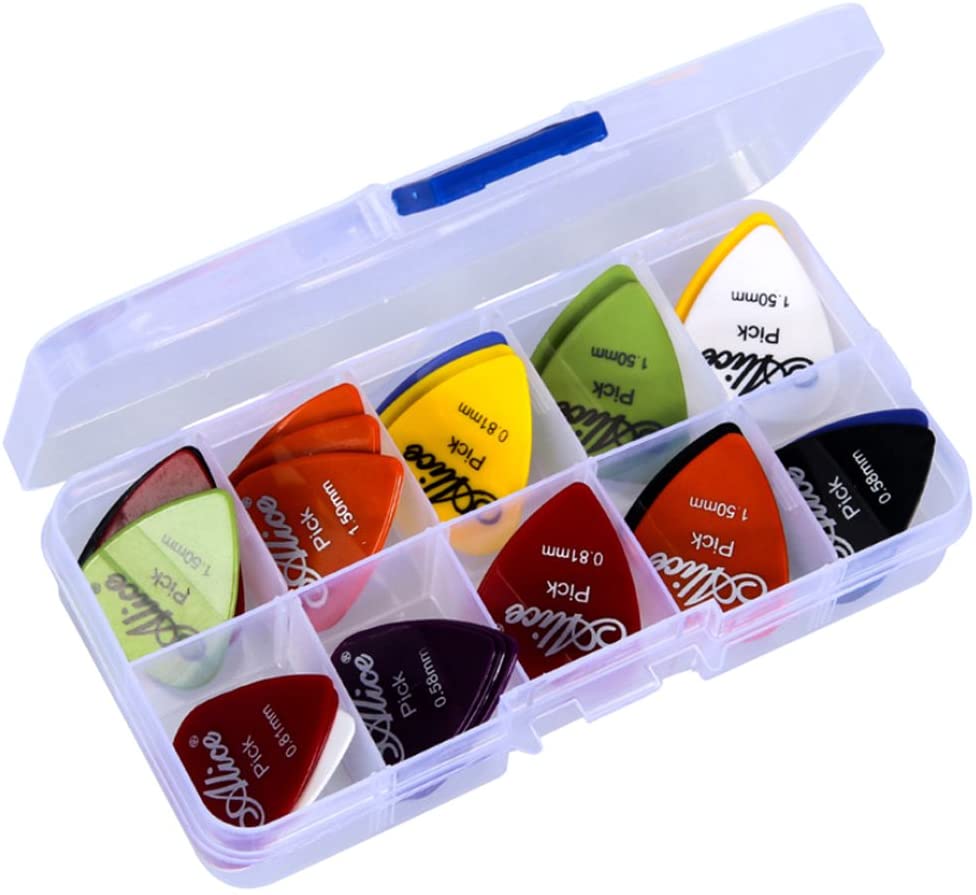 Rakuten - 24個セットプラスチック製　ベースギター用のピック　収納ボックス付
