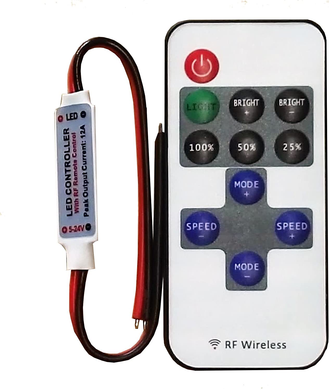 Rakuten - LEDテープライト リモコン 単色 11キー 調光 点滅 直付けタイプ LED赤