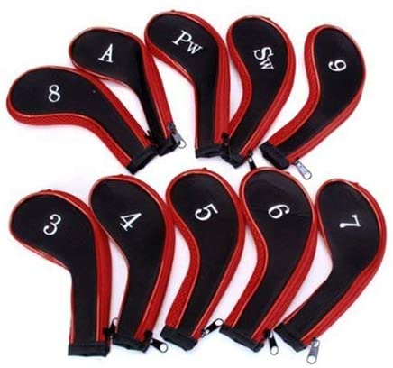 10個 セット高級 アイアンカバー ファスナー タイプ