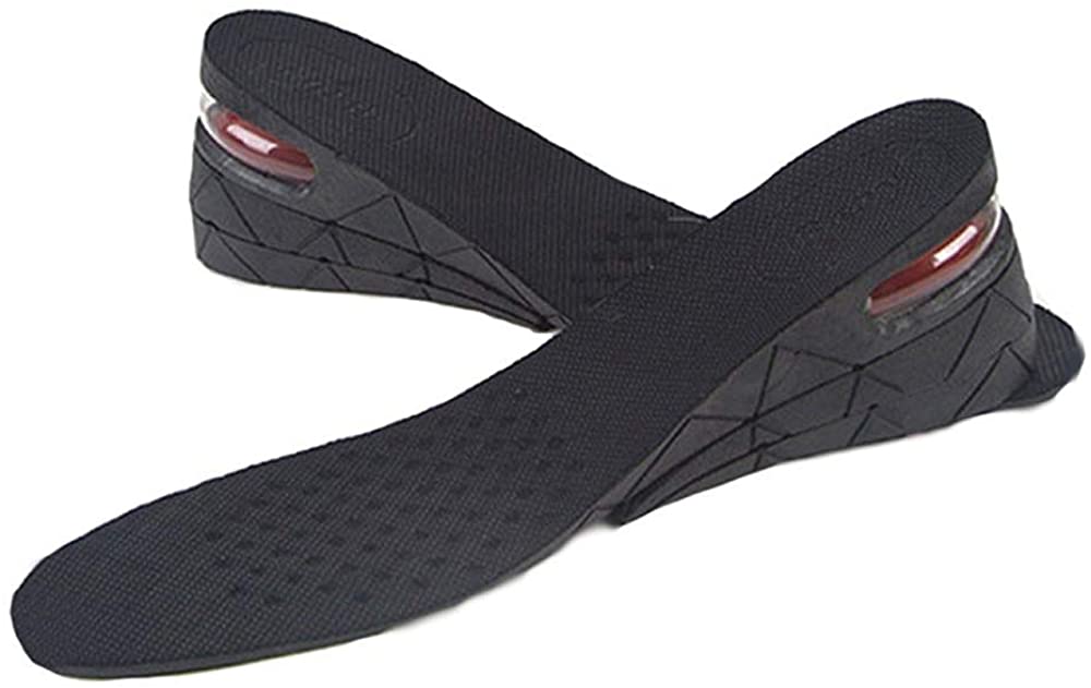 インソール 換気中敷 7cm(3cm +2cm + 2cm) かかとアップ サイズ22.5-27cm自由にご裁断可能そっと靴底に忍ばせて身長7cmUP ブラック