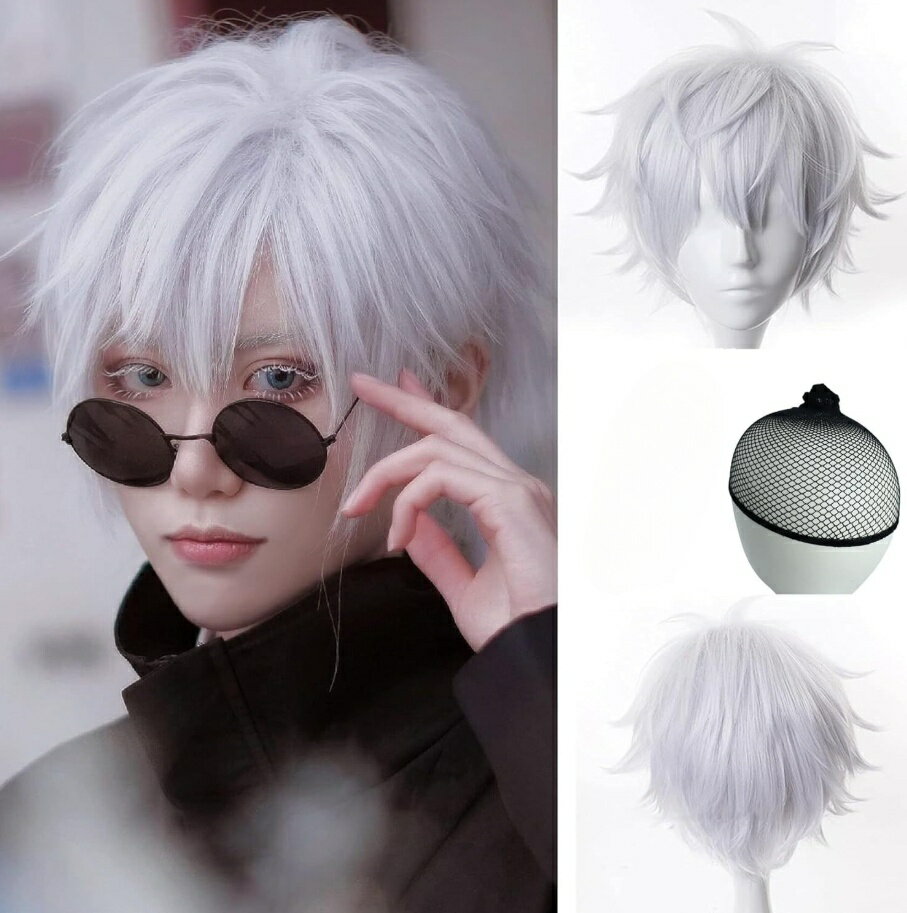 ウィッグ かつら ネット付 メンズ フルウィッグ カツラ かつらコスプレ 小顔 自然 耐熱 人工毛