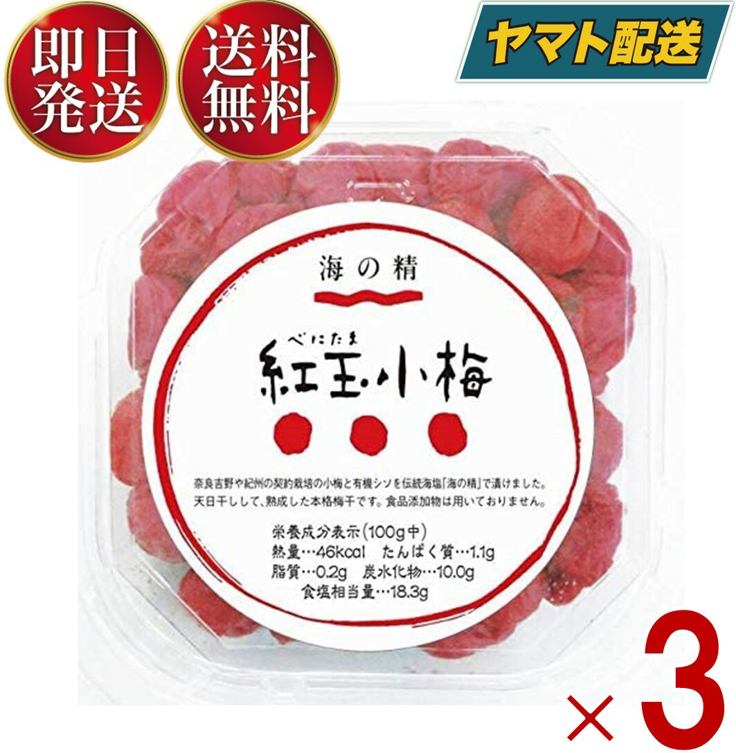 海の精 紅玉小梅 120g 小梅 梅干し 無添加 うめぼし 梅干 3個