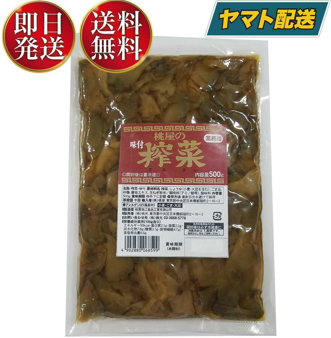 桃屋 味付ザーサイ 500g 桃光 業務用 味付き ざあさい 搾菜