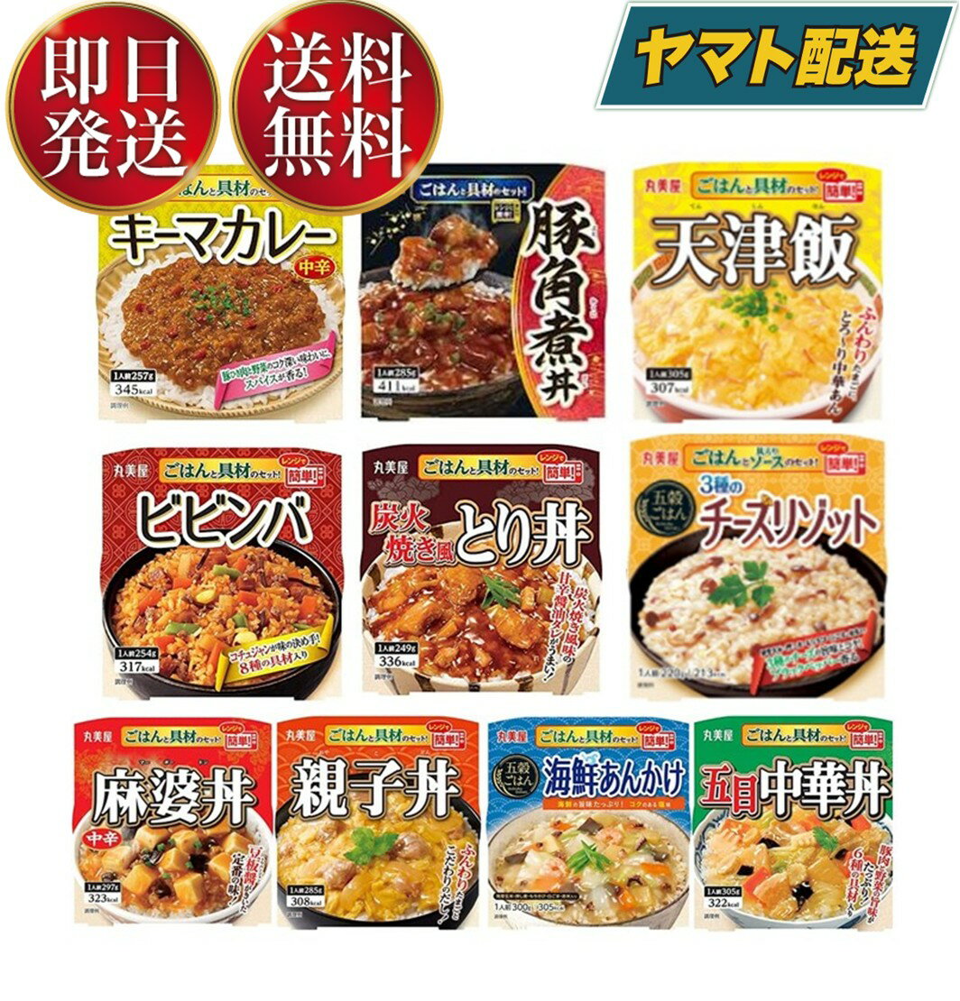 丸美屋 ごはん付き 丼 レトルト ごはん 詰め合わせ まとめ買い 10種セット 送料無料 ギフト 防災 備蓄 常備食 常温保存 学生 仕送り