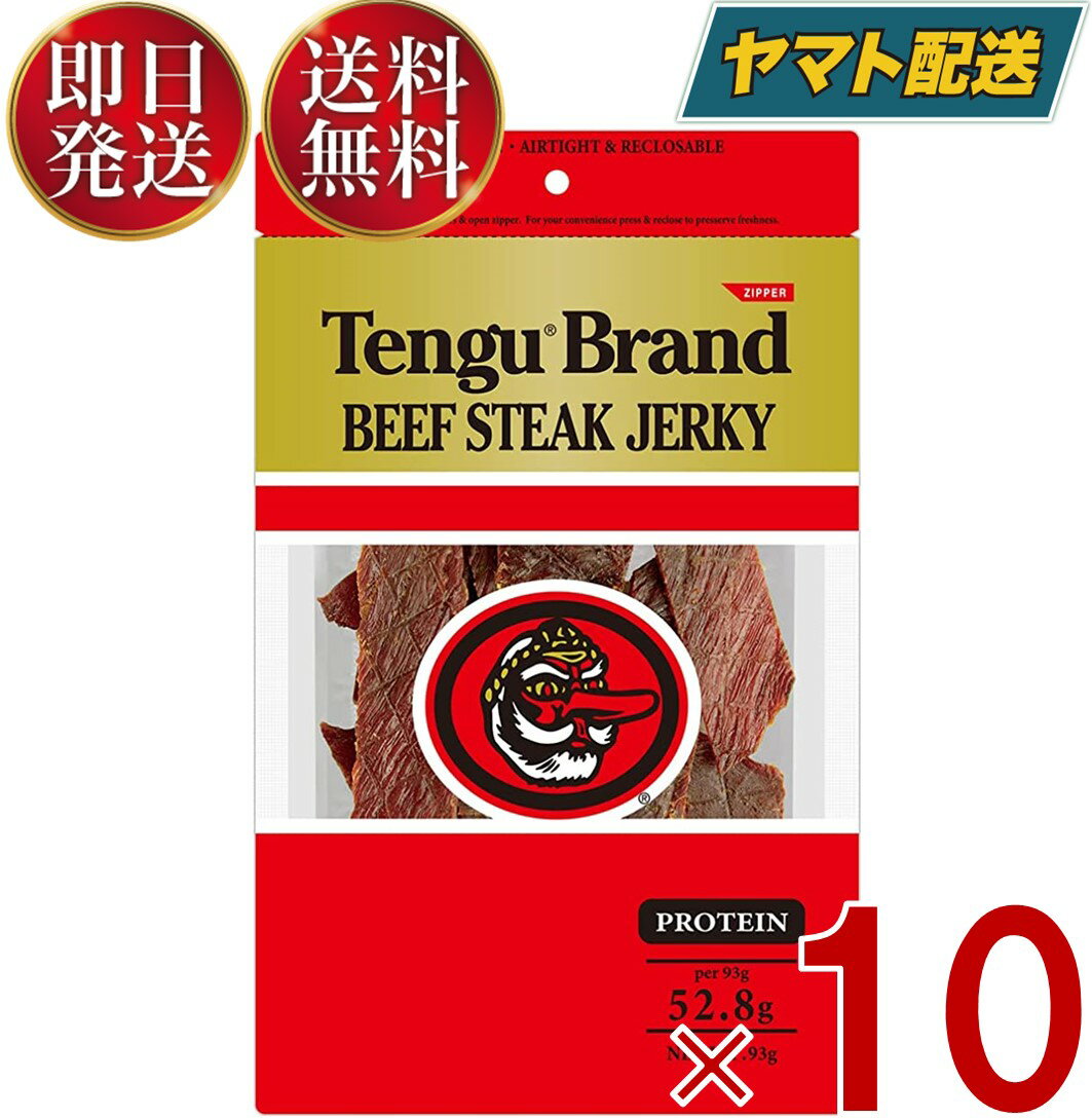 ビールおつまみセット テング ビーフジャーキー レギュラー 93g おつまみ 天狗 送料無料 ビール プロテイン キャンプ お土産 日本酒 お酒 10個