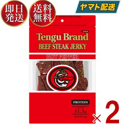 テング ビーフジャーキー ホット 93g おつまみ 天狗 送料無料 ビール プロテイン キャンプ お土産 日本酒 お酒 2個