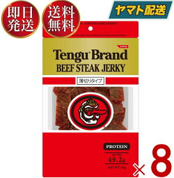 テング ビーフジャーキー 薄切り 93g おつまみ 天狗 送料無料 ビール プロテイン キャンプ お土産 日本酒 お酒 8個