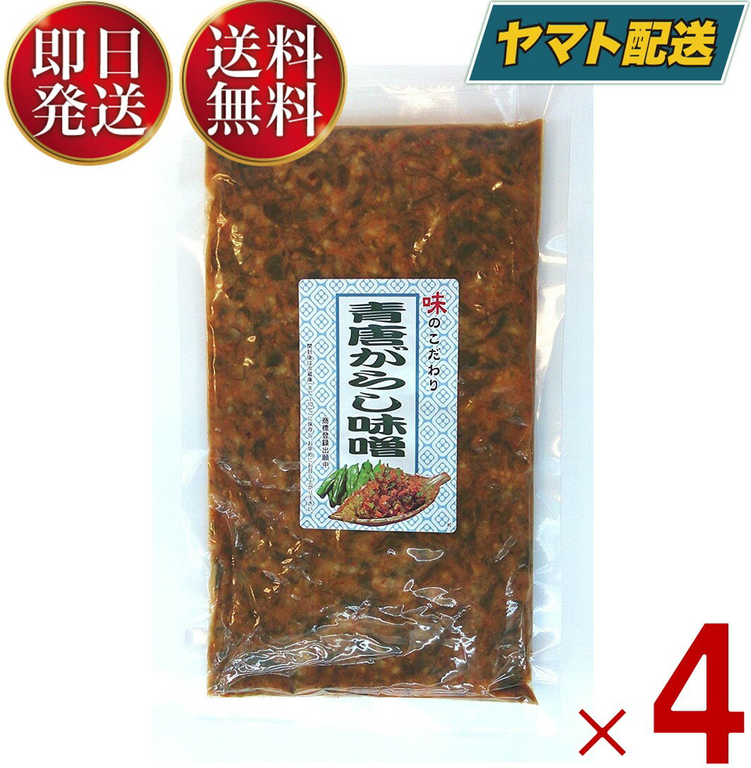 青唐がらし味噌 青唐辛子味噌 青唐辛子 味噌 250g 4個 業務用 ご飯のお供 お酒 つまみ 馬場音一商店
