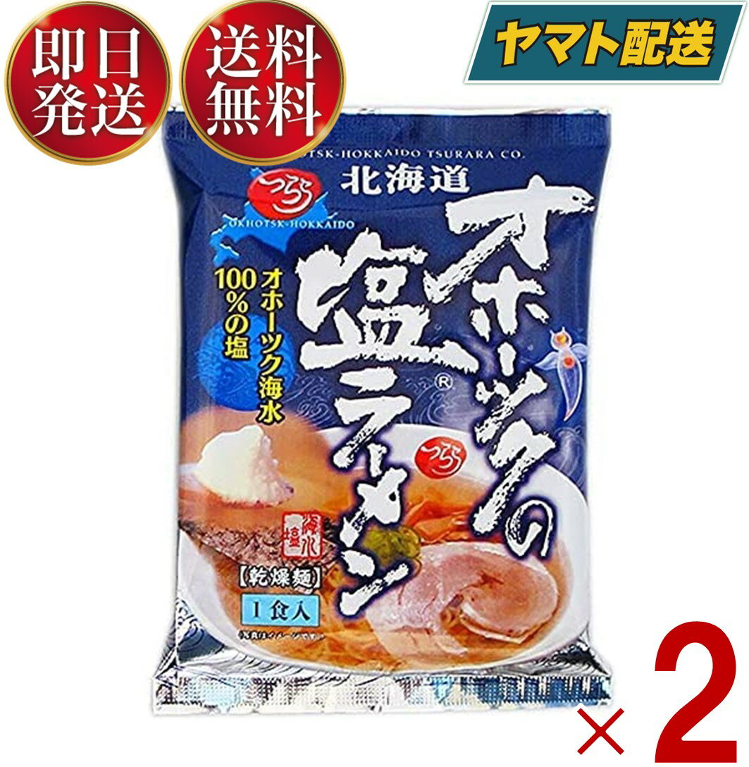 【10日限定！抽選で最大全額ポイントバック】 つらら オホーツクの塩ラーメン オホーツク 塩 ラーメン 2個 乾燥麺 しお インスタント 北海道 ご当地グルメ みなみかわ製麺