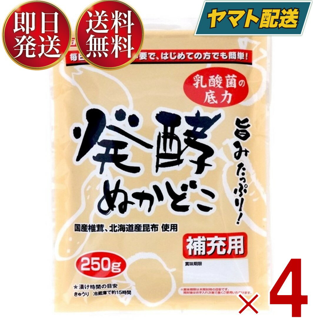 みたけ みたけ食品 発酵ぬかどこ 発酵 ぬかどこ ぬか漬け ぬか床 簡単 冷蔵庫 ぬか床 補充用 250g 4袋
