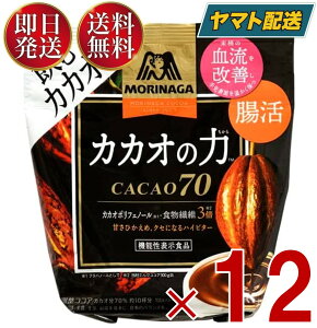 森永製菓 カカオの力 CACAO 70 ( カカオ70 ) 200g ココア ホットココア ココアパウダー インスタント カカオ かかお 12個