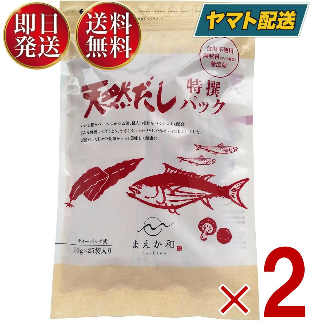 出汁ギフト 【1日限定！抽選で最大全額ポイントバック】 無添加 天然だしパック マエカワ テイスト 特撰 国産 出汁パック だし 250g （10g×25P） 2個