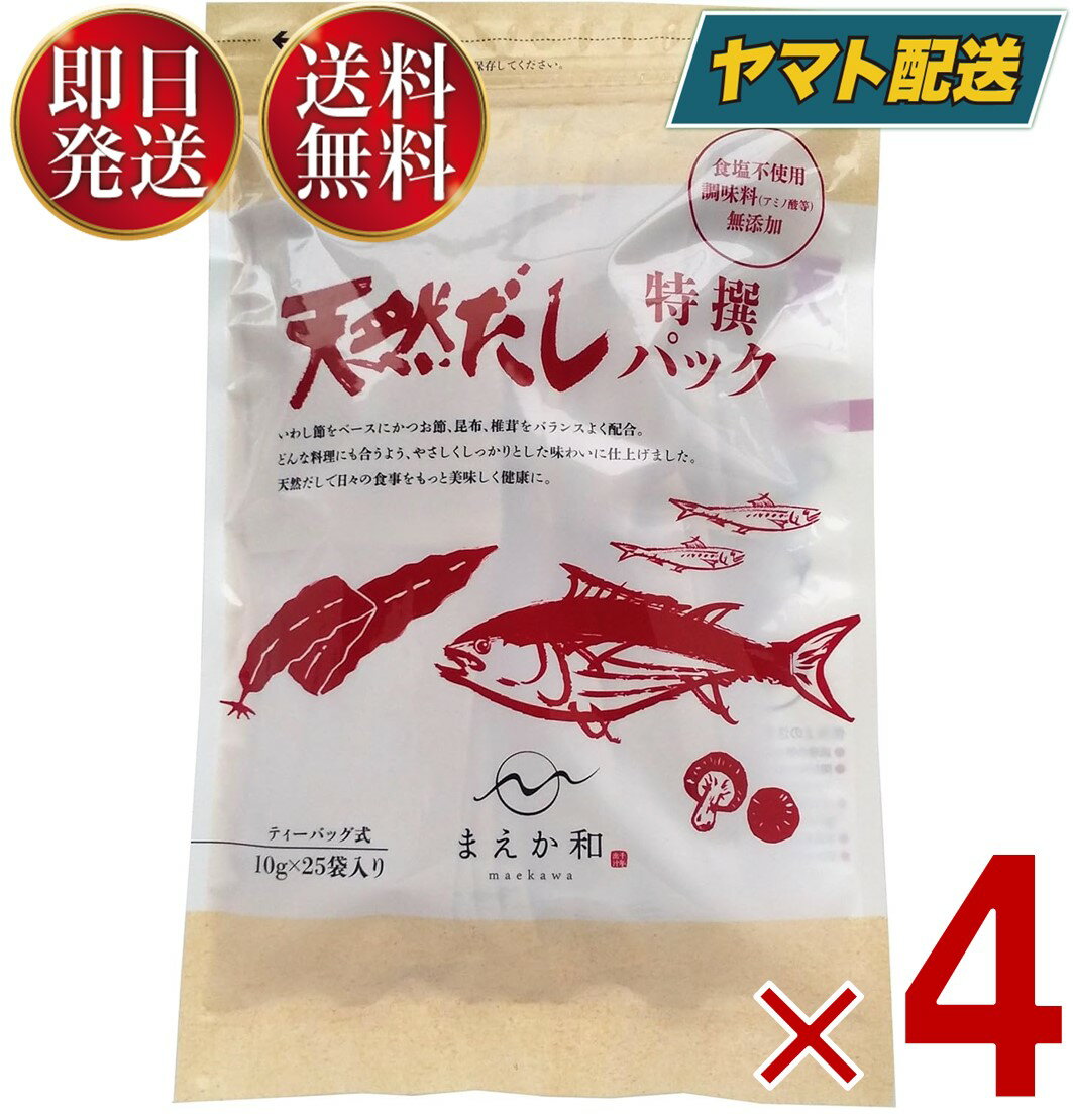  無添加 天然だしパック マエカワ テイスト 特撰 国産 出汁パック だし 250g （10g×25P） 4個