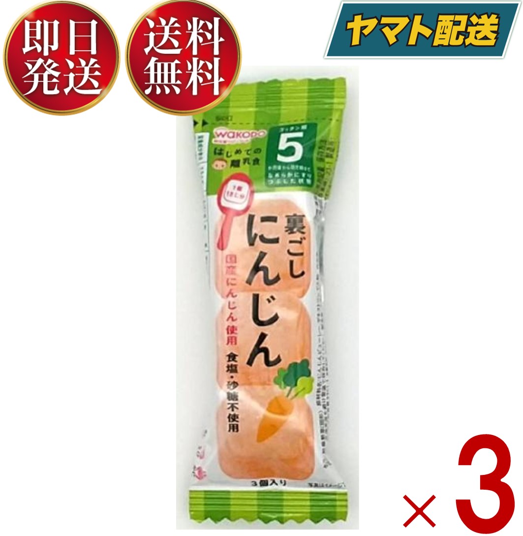 和光堂 はじめての離乳食 裏ごしにんじん 5か月頃から はじめての 離乳食 りにゅうしょく フリーズドライ にんじん 人参 ニンジン 3個