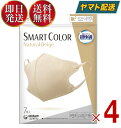 ユニチャーム 超快適 スマートカラー 7枚入 ナチュラル ベージュ ふつうサイズ SMART COLOR Natural Beige 超軽量マスク 4個