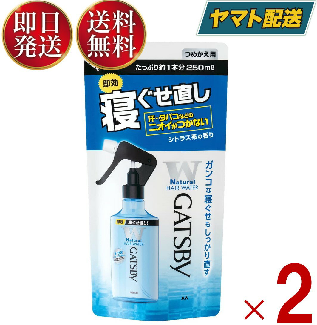 マンダム ギャツビー 寝ぐせ直し ウォーター つめかえ用 250ml 詰め替え GATSBY つめかえ 2個