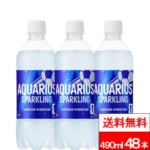 【 全国配送対応 】【 送料無料 】【 コカ・コーラ 】 アクエリアス スパークリング 490ml 24本×2箱 (計48本) スポーツドリンク ペットボトル スポドリ 水分補給 スポーツ飲料 aquarius 熱中症対策 コカコーラ