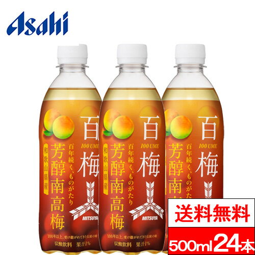 【送料無料】【1ケース】 アサヒ 三ツ矢芳醇南高梅 500ml 24本 三ツ矢 サイダー 炭酸水 炭酸飲料 南高梅 梅 三ツ矢サイダー 百梅 三ツ矢サイダー梅 炭酸 飲料 梅ソーダ 梅ジュース 和歌山 フレーバー炭酸水 タンサン水ペットボトル