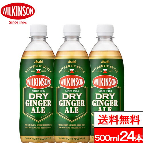 【送料無料】【1ケース】ウィルキンソン ドライジンジャエール 500ml 24本 炭酸飲料 強炭酸 ジンジャーエール