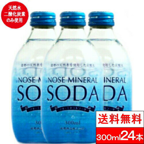 【送料無料】【1ケース】能勢酒造 ノセ ミネラルソーダ 強炭酸水 300ml 24本 炭酸 強炭酸 ミネラル ソーダ 能勢ソーダ ノセソーダ 瓶 ビン 国産 ケース 炭酸飲料 割材 天然炭酸水 ハイボール まとめ買い