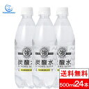 【全国配送対応】【1ケース】【送料無料】友桝飲料 強炭酸水 500ml×24本 プレーン 友桝