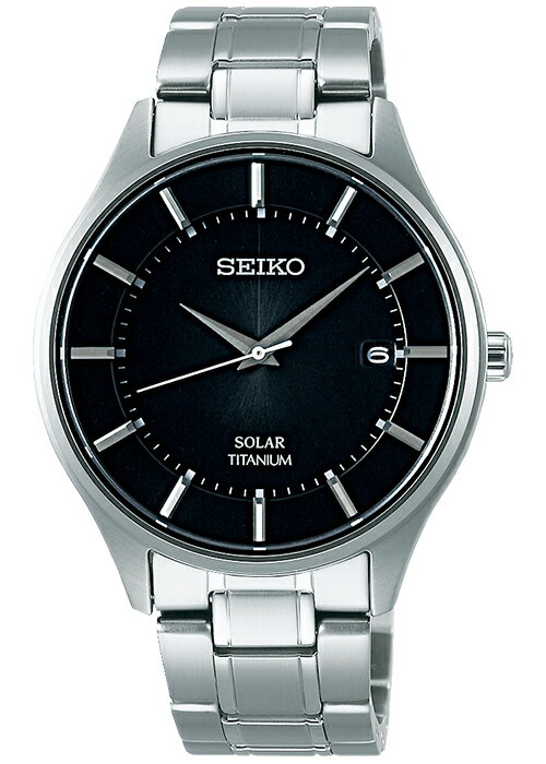 セイコー セレクション ペア ソーラー SBPX103 メンズ 腕時計 チタン 日付カレンダー ブラック 日本製 2