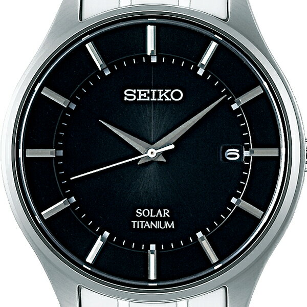 セイコー セレクション ペア ソーラー SBPX103 メンズ 腕時計 チタン 日付カレンダー ブラック 日本製 3