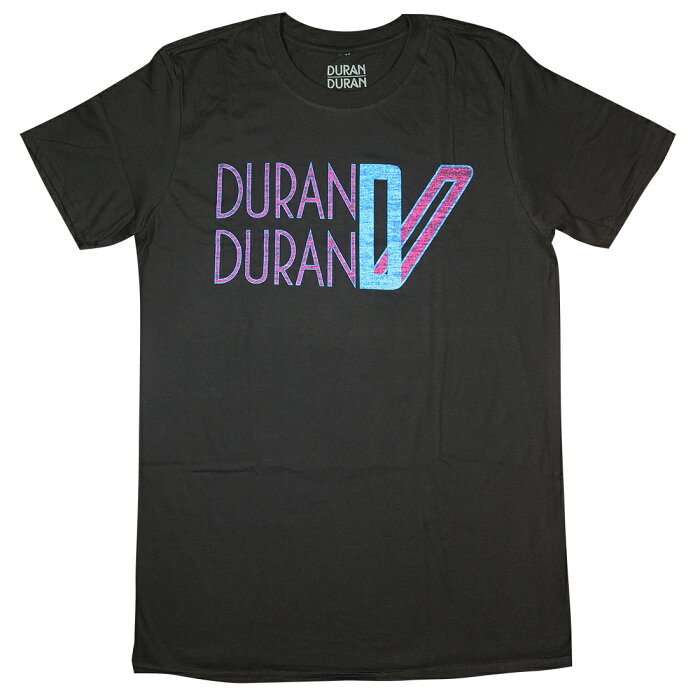 【土日も発送】 デュラン・デュラン ロゴ Tシャツ DURAN DURAN 黒 ロックTシャツ バンドTシャツ ofc ブラック