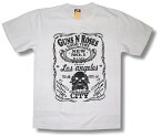 【土日も発送】 GUNS N' ROSES ガンズ＆ローゼス パラダイスシティー 白 ロックTシャツ バンドTシャツ メンズ レディース スカル ホワイト gts