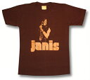  ジャニス・ジョプリン Janis Joplin メンズ レディース ロックTシャツ ブラウン バンドTシャツ brw