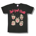  NEWYORK DOLLS ニューヨーク・ドールズ メンズ レディース ロックTシャツ バンドTシャツbny チャコール グレー