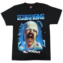 【土日も発送】 Scorpions Blackout スコーピオンズ ブラックアウト メンズ レディース ロックTシャツ バンドTシャツ ブラック 半袖 RockYeah