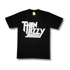 【土日も発送】 シン・リジィ THIN LIZZY ロゴ ジェイル・ブレイク 黒 メンズ レディース ロックTシャツ バンドTシャツ ブラックgts