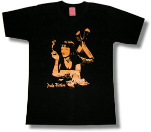 【土日も発送】 パルプ・フィクション PULP FICTION Tシャツ ユマ・サーマン ジョン・トラボルタ 映画Tシャツ タランティーノ メンズ レディース brw ロックTシャツ バンドTシャツ ブラック 黒