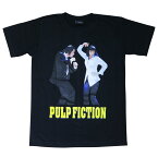 【土日も発送】 パルプ・フィクション ダンス PULP FICTION Tシャツ グッズ ユマ・サーマン ジョン・トラボルタ 映画Tシャツ タランティーノ メンズ レディース brw ロックTシャツ バンドTシャツ 黒 ブラック