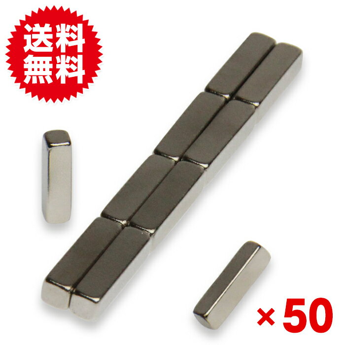 強力 ネオジム ネオジウム 磁石 50個セット！小型強力 長方形/ マグネット　 3.2mm×3.2mm×12.7mm 鳩よけ 鳩 撃退にも 送料無料