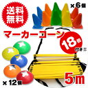 【マーカーコーン18個付き】 ラダー トレーニング トレーニ...