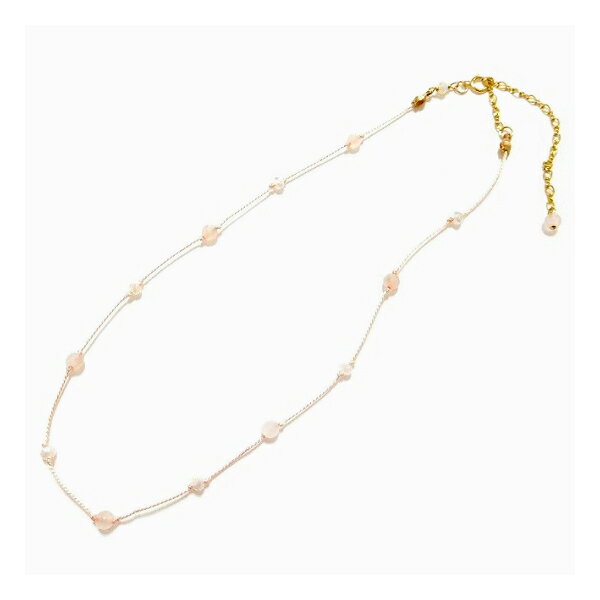 Beads - ローズクォーツ SILK ネックレス K14GF 【 天然石 】 ゴールドフィルド