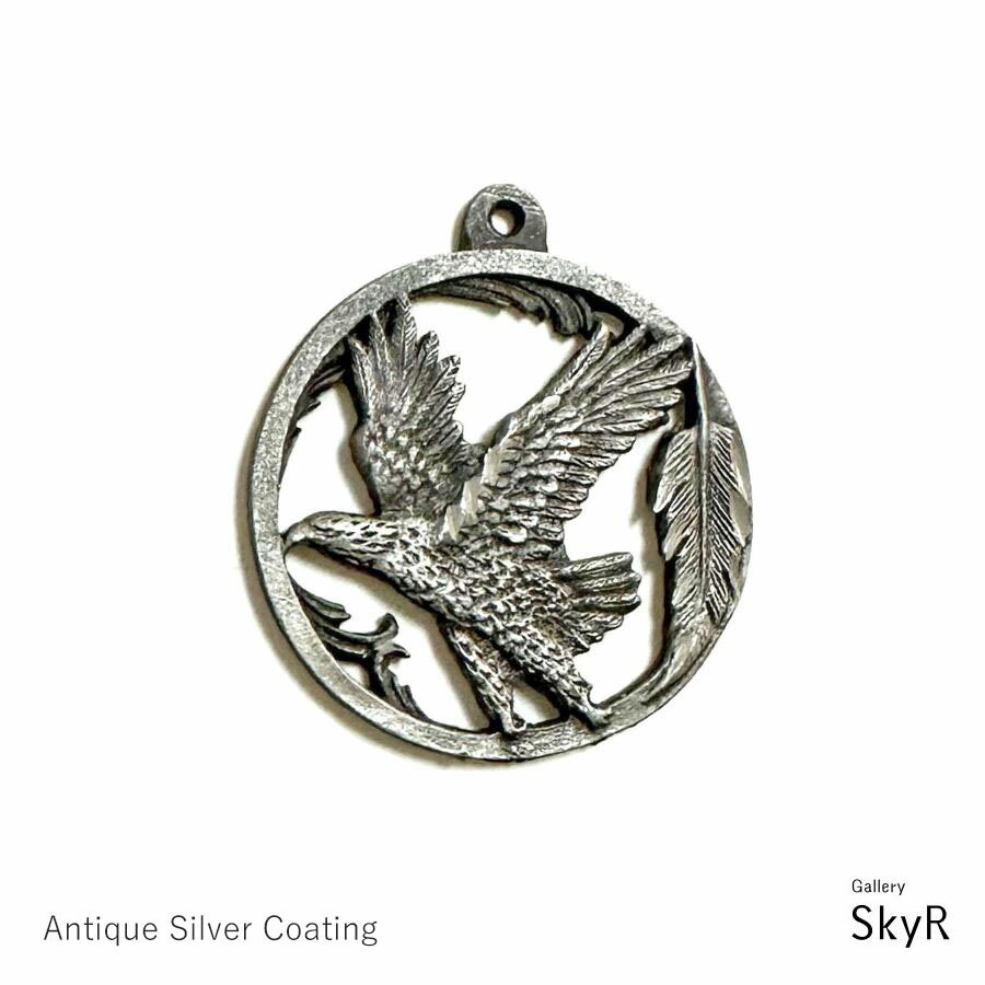 = スーパーSALE 半額 = フライングイーグル チャーム / ペンダントトップ RD【ピューター】