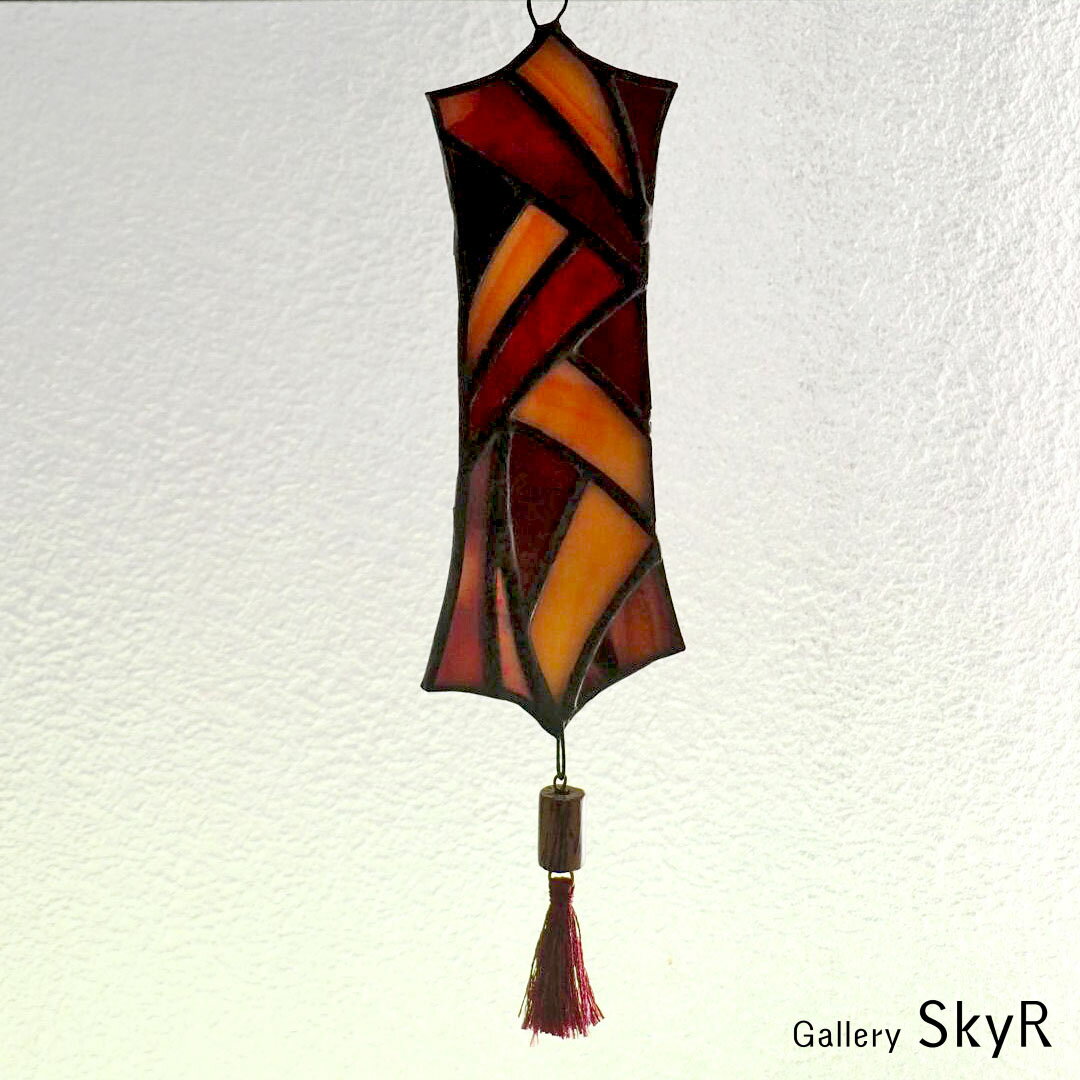 ステンドグラス オーナメント タッセル付 C-4 壁飾り