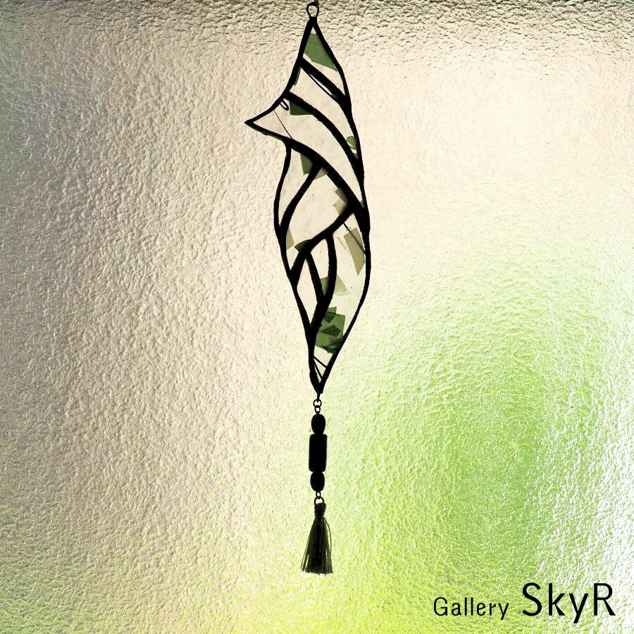 ステンドグラス オーナメント タッセル付 B-2 壁飾り